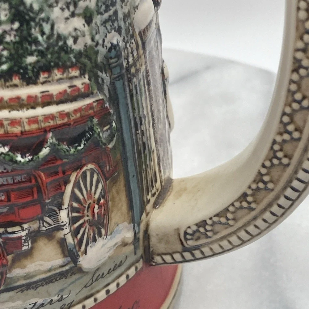 BUDWEISER Holiday Beer Stein 1987 
